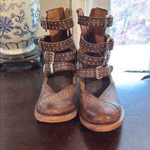 Freebird by Steven Brown Heeled Boots with Distressed Leather